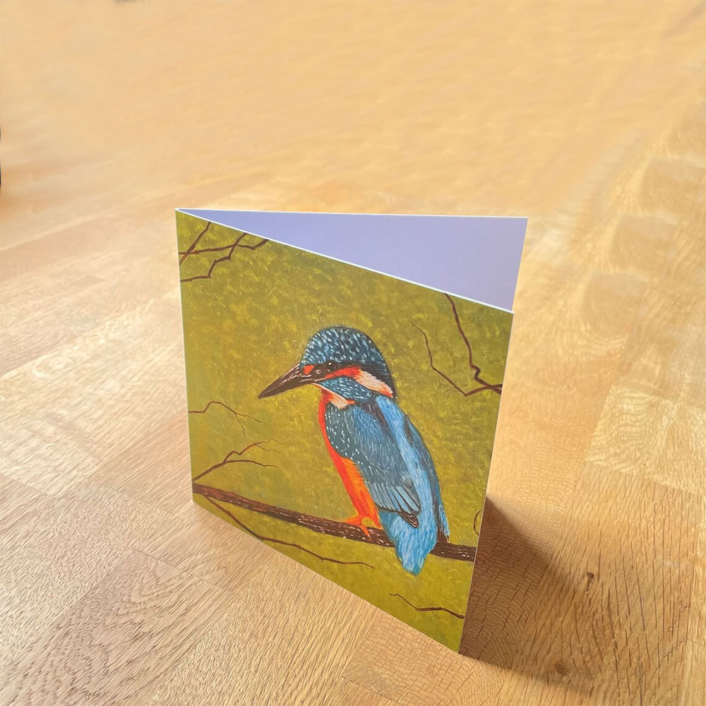 Kingfisher Greetings Card. Ideal as a birthday card.