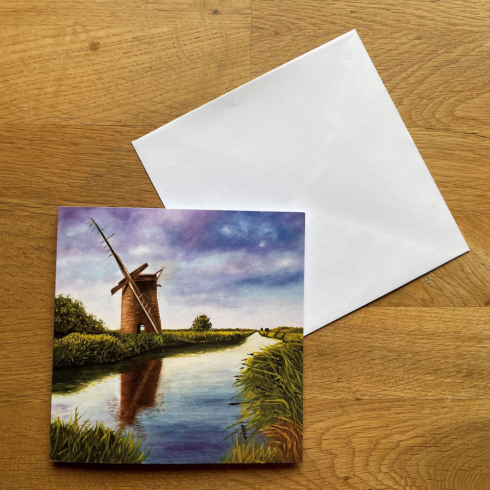 Norfolk Windmill Greetings Card