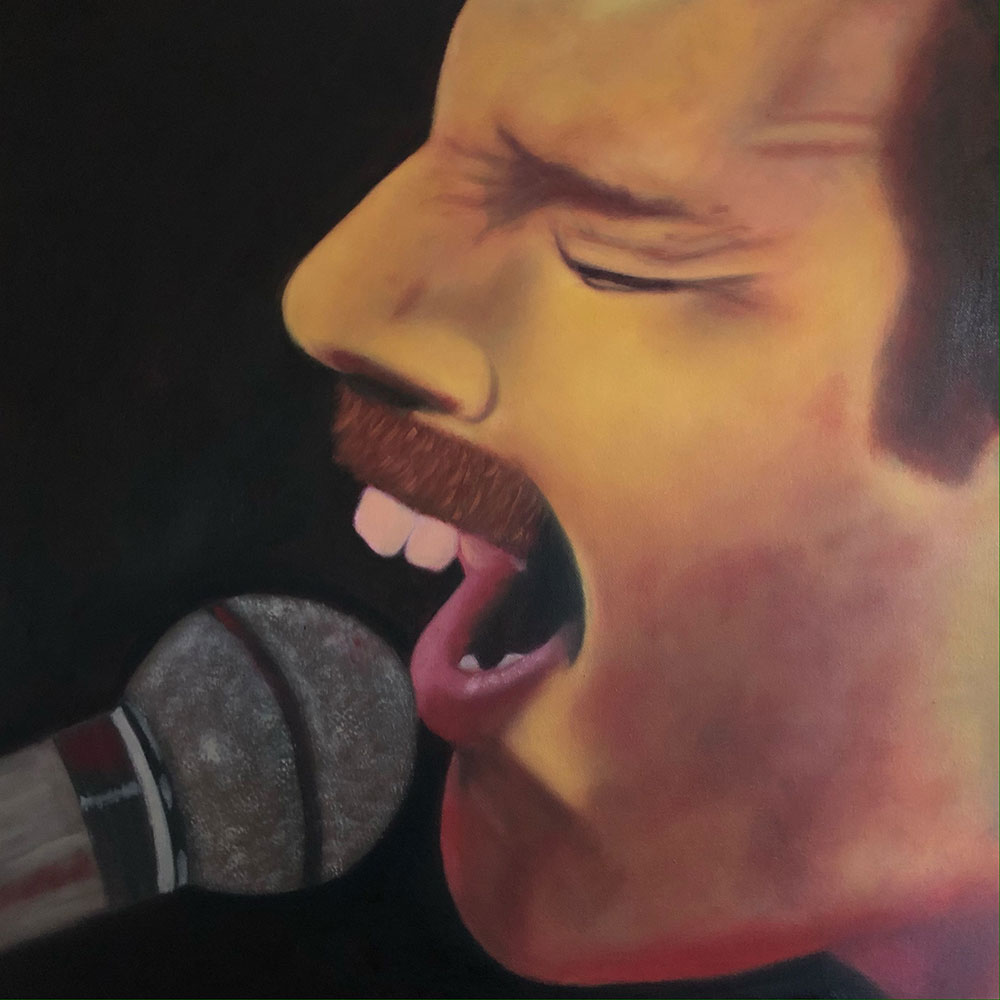 Freddie Mercury. Original Oil Painting