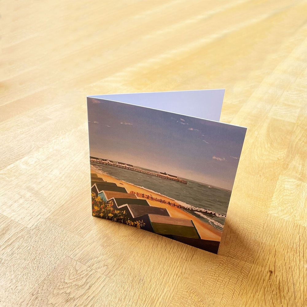 The Pier at Southwold Suffolk Greetings Card. Ideal as a birthday card.