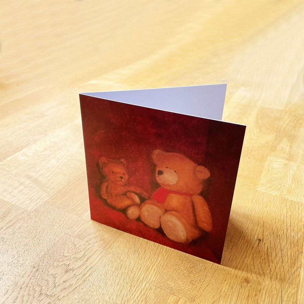 Teddy Bear Talk Greetings Card. Ideal as a birthday card.