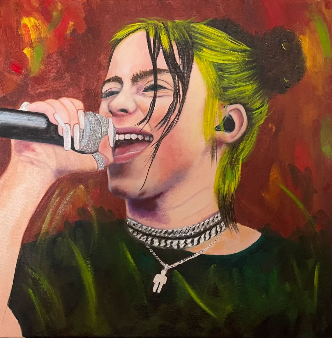 Billie Eilish. Original Oil Painting